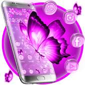 3D Neon Butterfly Kawaii Theme 1.1.3