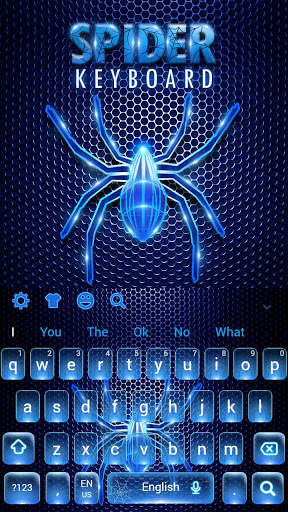 Blue Spider Keyboard Theme 4 تصوير الشاشة