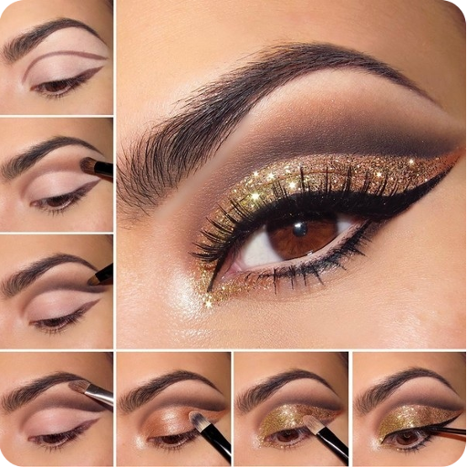 10000  Eye Makeup Step By Step HD (Offline) icon