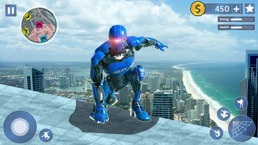 Real Flying Spider Ninja Rope Hero Vice Town Crime screenshot 2