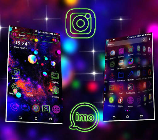 Neon Colorful Launcher Theme screenshot 4