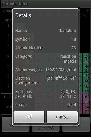 PeriodicTable Free screenshot 2