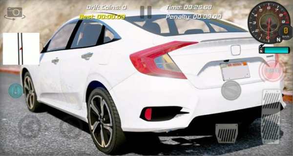 Realistic Car Racing Drift Game Civic screenshot 1