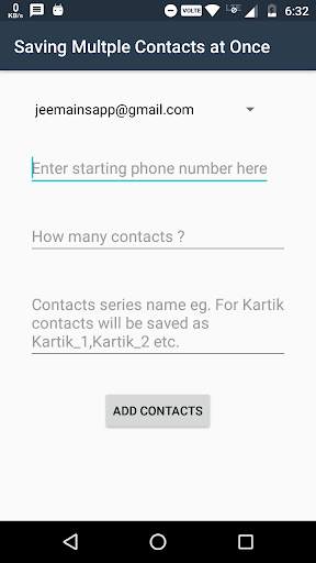 Save contacts in series screenshot 1