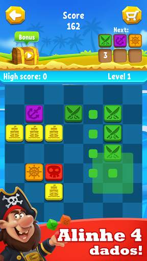 Pirate's Dice: 4 em linha. Conectar 4 jogo screenshot 1