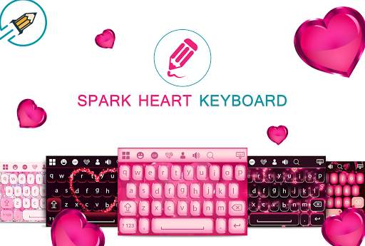 Sparkling Heart Keyboard स्क्रीनशॉट 1
