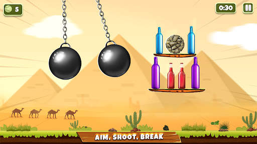 Permainan Bola Tembak Katapel screenshot 3
