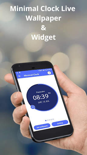 Minimal Clock Live Wallpapers screenshot 1