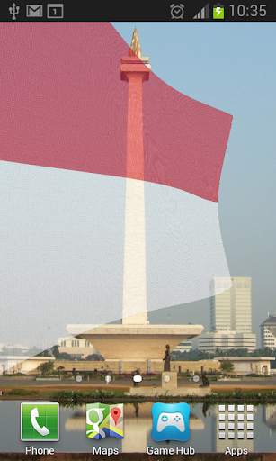 Indonesia Flag Live Wallpaper screenshot 1