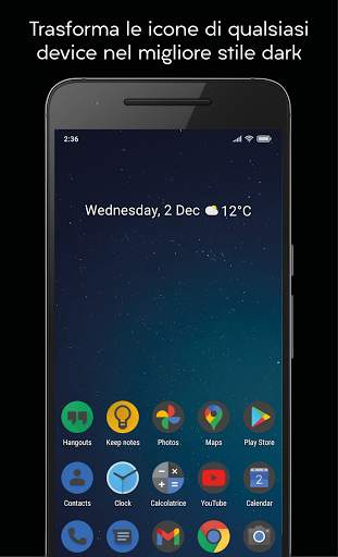 Darkful Icon Pack - Tema per Apex/Nova/Go Launcher screenshot 1