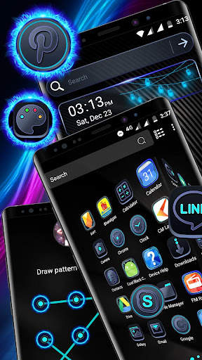 Cool Black Launcher Theme скриншот 6
