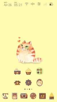 Lovely cute cat Launcher theme screenshot 1