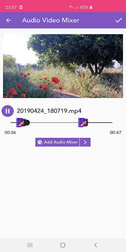 Mix Audio with Video / Crop , Compress Video screenshot 3