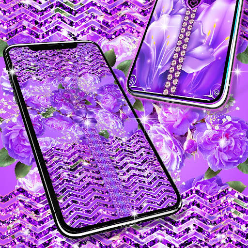 Violet zipper lock screen screenshot 3
