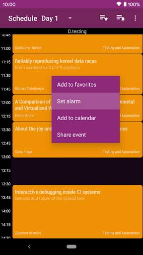 FOSDEM 2022 Schedule screenshot 3