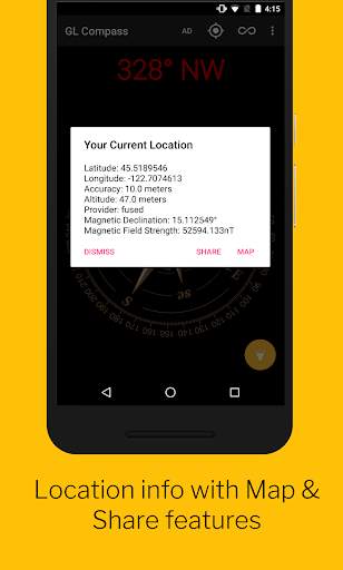 GL Compass - Smart Compass, Location, Flashlight screenshot 2
