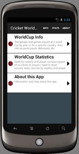 Stats for cricket world cups screenshot 8