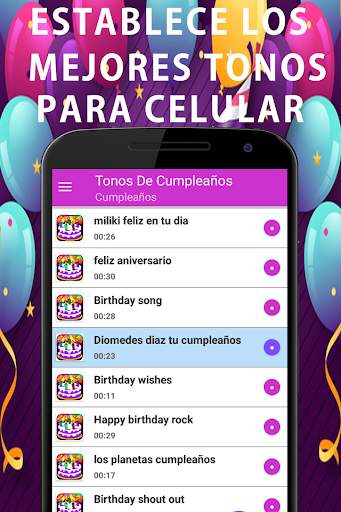 Tonos de Canciones de Feliz Cumpleaños Gratis screenshot 5