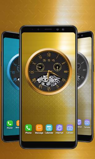 Analog & Digital Clock Wallpaper screenshot 1