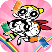 Girls Coloring for Power Puff icon