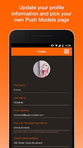 PUSH MODELS MOBILE screenshot 1