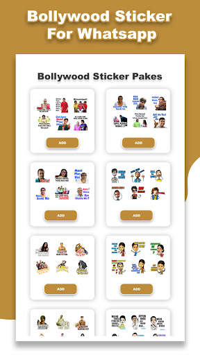 Bollywood Stickers for WhatsApp (WA-Sticker) screenshot 2