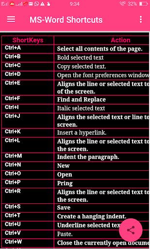 Keyboard Shortcuts screenshot 6
