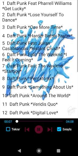 Daft Punk The Best Songs Offline 1 تصوير الشاشة