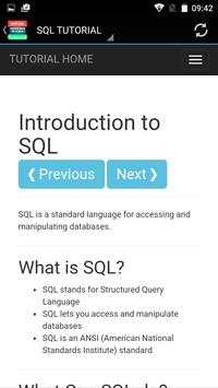 SQL TUTORIAL OFFLINE APP скриншот 2