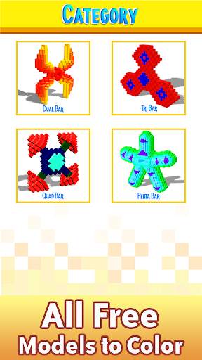 Fidget Spinner 3D Color by Number : Voxel Coloring screenshot 1