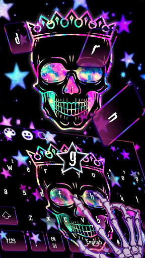 Galaxy Star Skull Keyboard screenshot 2