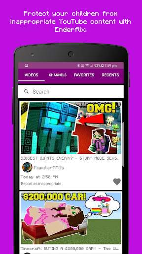 Enderflix Kids - Safe YouTube Minecraft Videos screenshot 1