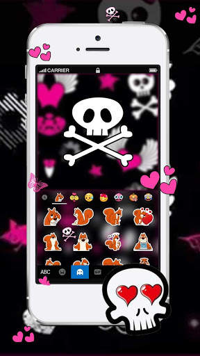 Chủ Đề Bàn Phím Pink Sexy Skull screenshot 3