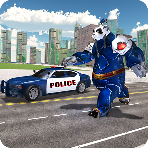 Panda robot simulator - police cop robot icon
