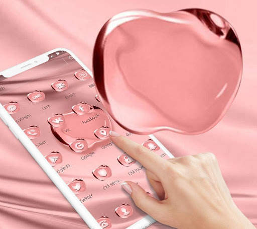 Rose Gold Color Crystal Apple Theme screenshot 7