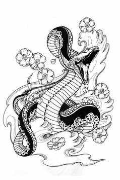 Snake Tattoo Design Wallpaper screenshot 1