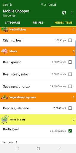 Mobile Shopper - Shopping List, Free, Fast, Small screenshot 2