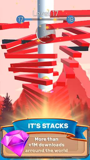 The Stack Tower : Ball Fall game 3d stick blocks ☄ screenshot 4