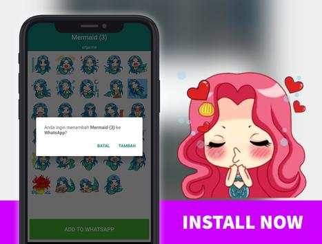 Princess Mermaid Stickers for WhatsApp screenshot 3