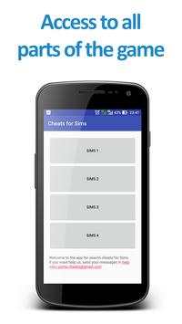 Cheats for Sims screenshot 1