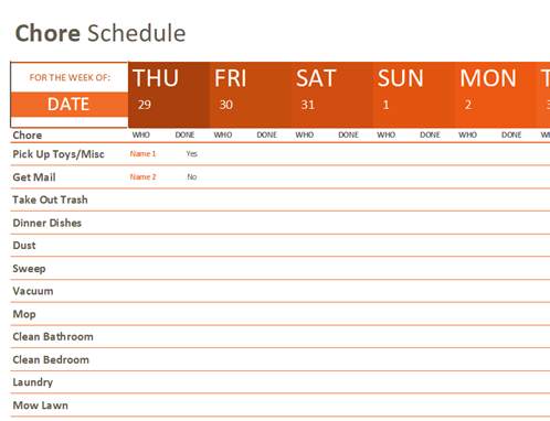 Free Office Schedules Templates скриншот 4