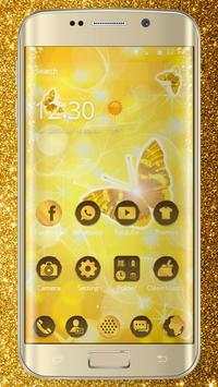 Butterfly Gold Wallpaper Theme screenshot 1