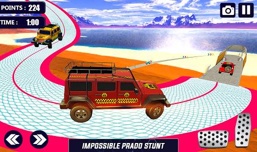Prado Taxi Car Impossible Tracks Crazy Car Stunts screenshot 12