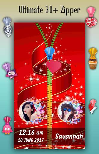 Red Zipper Lock Screen screenshot 4