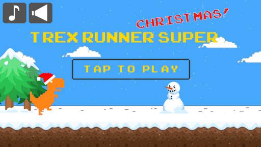 T-rex runner - Christmas Games Color screenshot 1