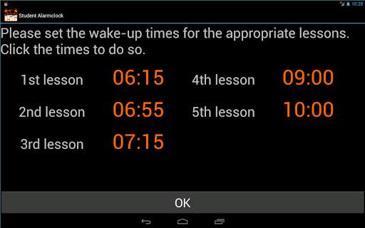 Student Alarmclock Lite screenshot 7
