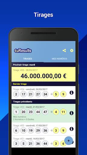 EuroMillions. euResults screenshot 1