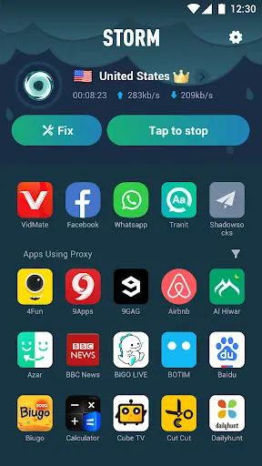 VPN Proxy – Free Fast & Unblock Storm VPN Proxy screenshot 2