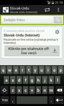 Slovak-Urdu Dictionary screenshot 1