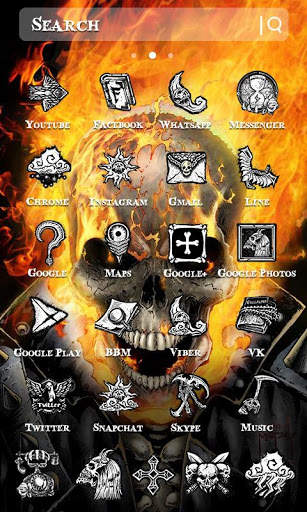 Yellow Fire Skull Theme screenshot 7